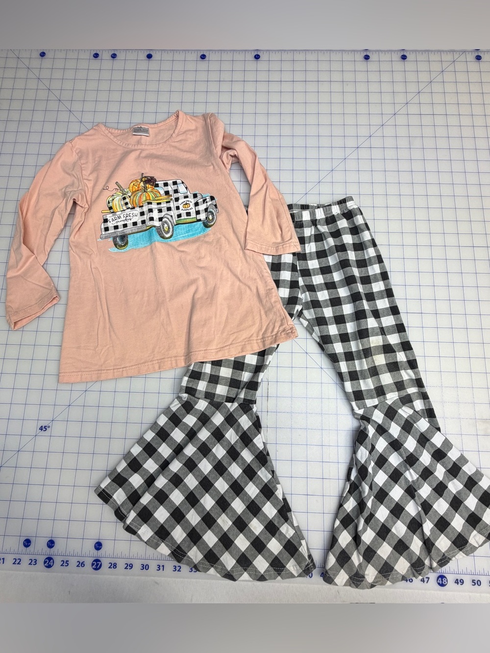 Girls 3XL Fall Pumpkin Shirt Pant Set Boutique